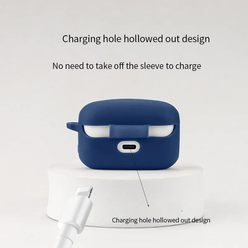 For EDIFIER TWS1 ANC Bluetooth-compatible Earphone Silicone Case Anti-drop Earbud Cover with Buckle - Blackish Green