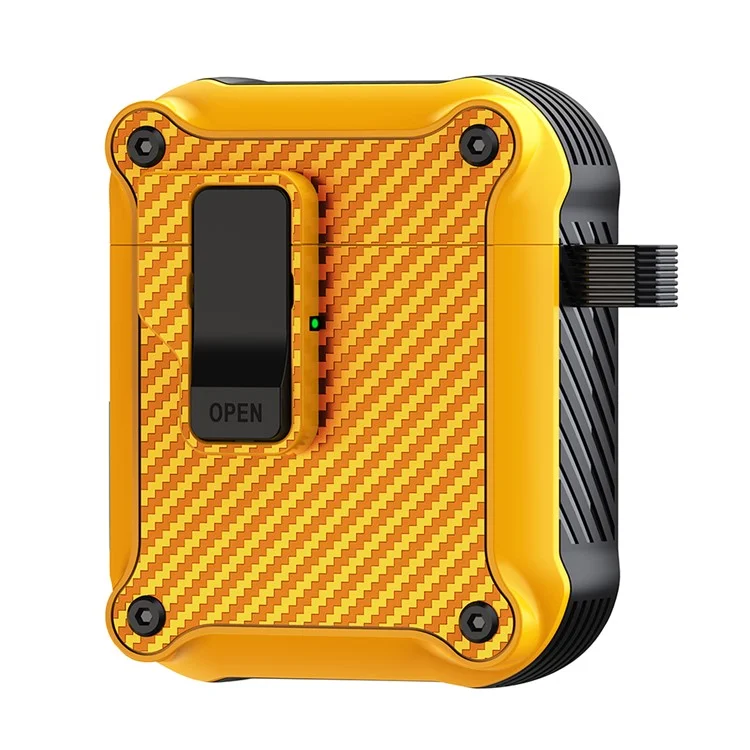 Per Apple AirPods con Custodia di ricarica (2016) / (2019) / AirPods con Custodia di ricarica wireless (2019) Custodia per auricolari TPU Cover - Giallo