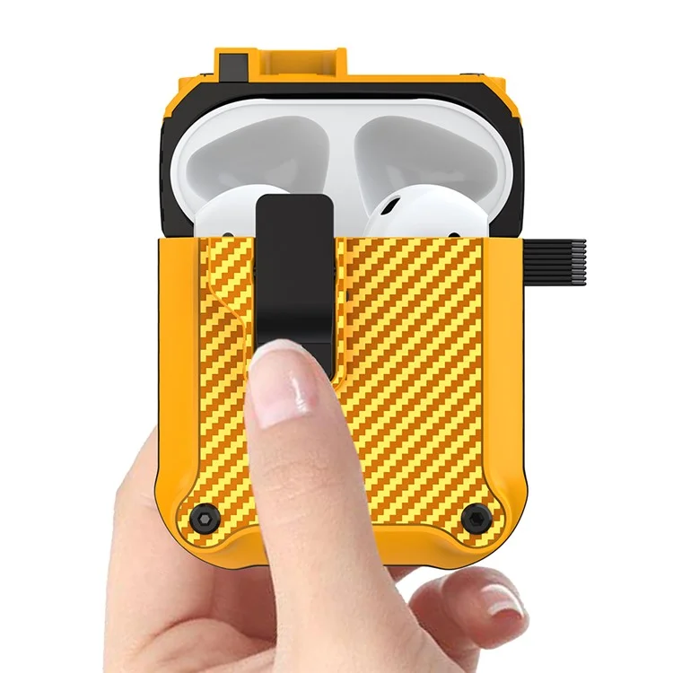 Per Apple AirPods con Custodia di ricarica (2016) / (2019) / AirPods con Custodia di ricarica wireless (2019) Custodia per auricolari TPU Cover - Giallo