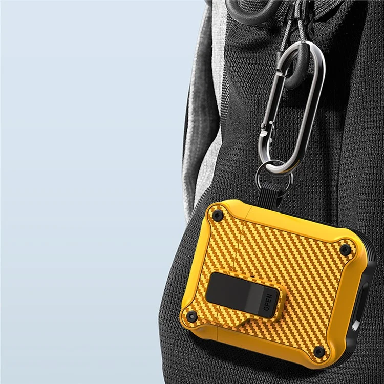 Per Apple AirPods con Custodia di ricarica (2016) / (2019) / AirPods con Custodia di ricarica wireless (2019) Custodia per auricolari TPU Cover - Giallo
