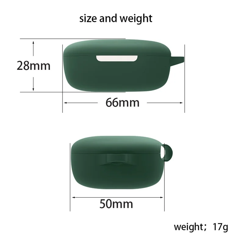 For Xiaomi Air 3 SE Bluetooth-compatible Earphone Silicone Protective Case Anti-drop Earbud Cover with Buckle - Matcha Green