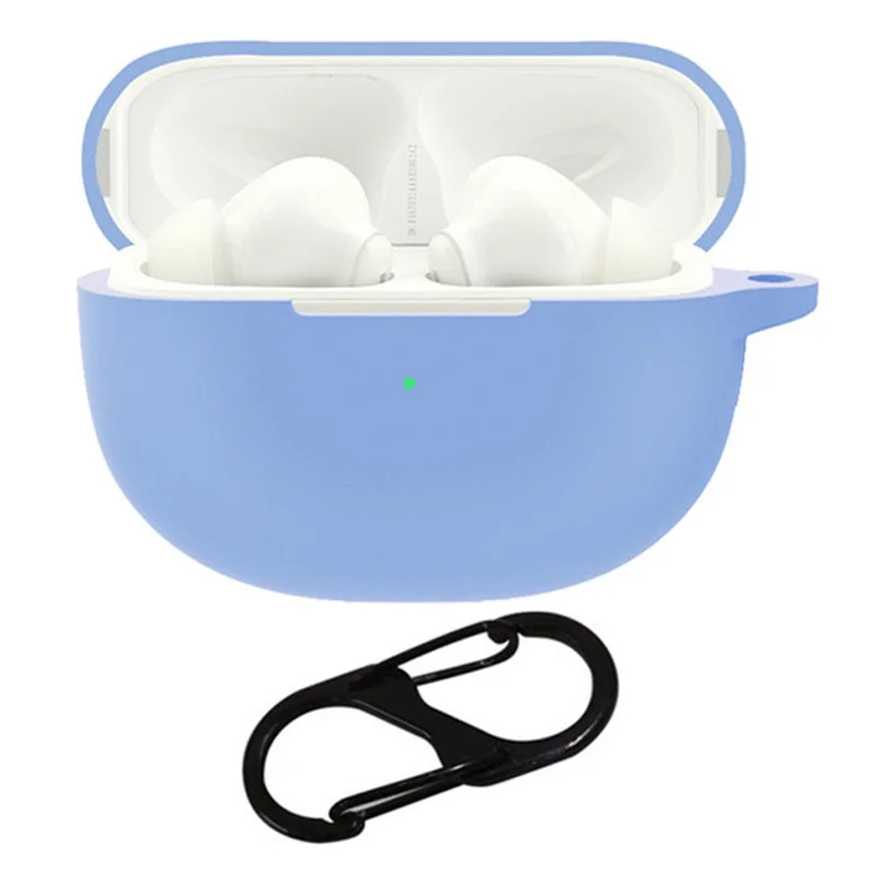 For OPPO Enco X Bluetooth-compatible Earphone Silicone Case Protective Earbud Cover with Buckle - Sky Blue