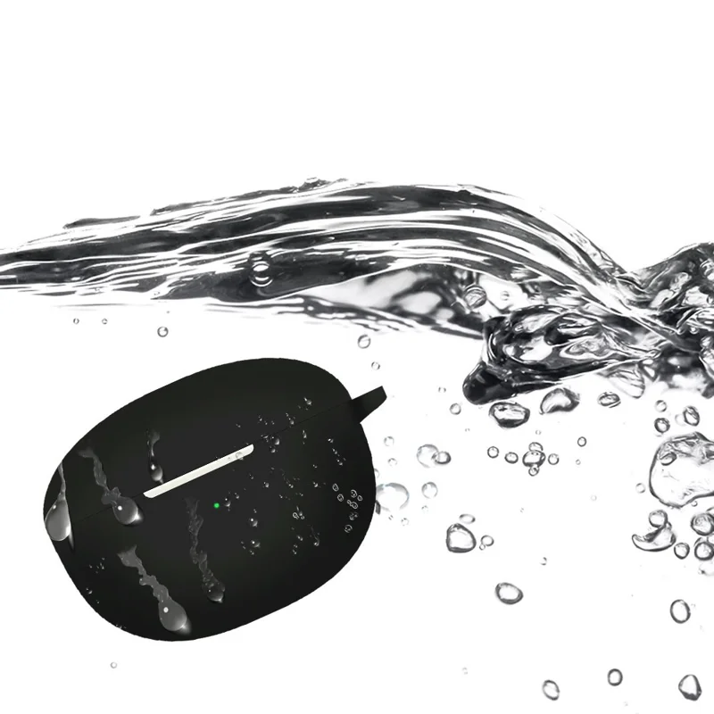 Custodia in silicone per auricolare Bluetooth OPPO Enco X, copertura protettiva per auricolari con fibbia - Bianco