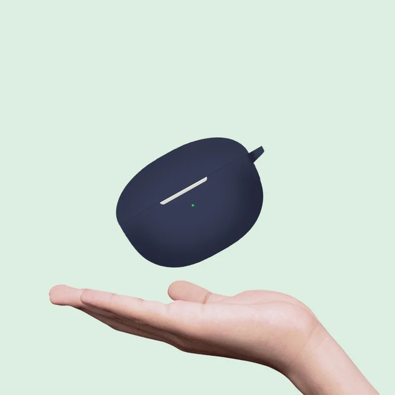 Custodia in silicone per auricolare Bluetooth OPPO Enco X, copertura protettiva per auricolari con fibbia - Bianco