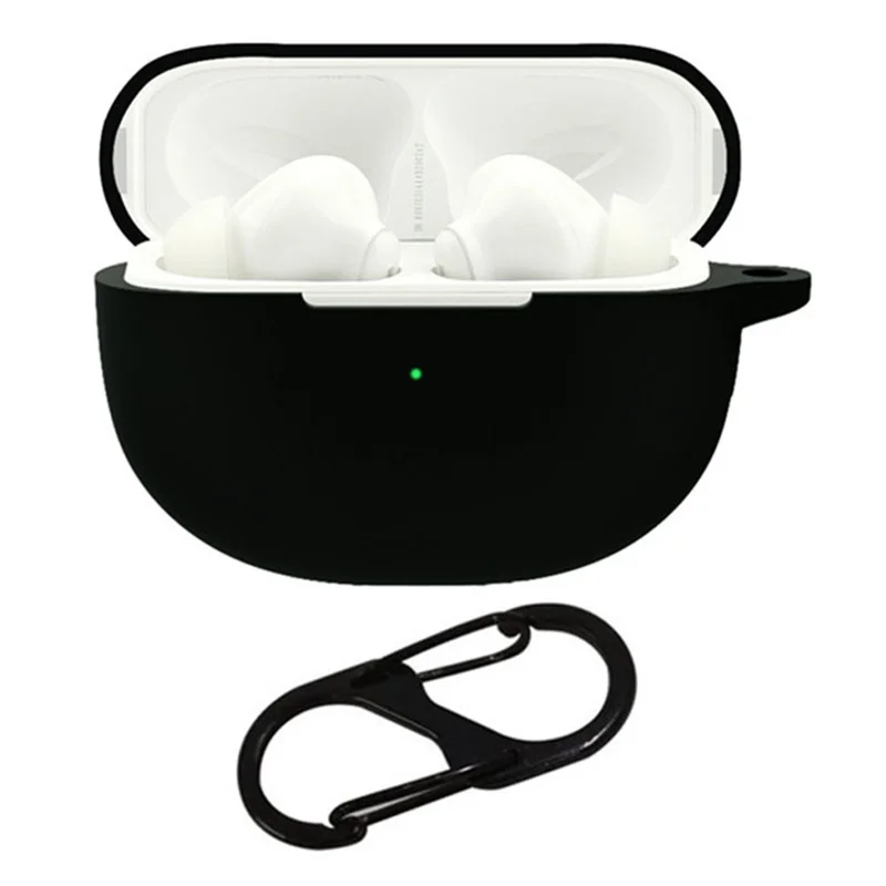 For OPPO Enco X Bluetooth-compatible Earphone Silicone Case Protective Earbud Cover with Buckle - Black