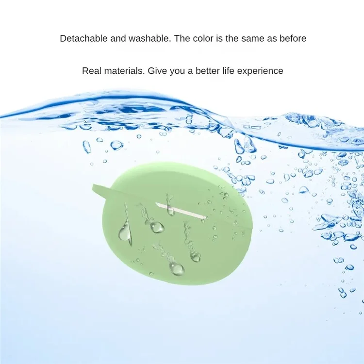 Bluetooth-наушники Silicone Case для OPPO Enco X2, Противоударный чехол для наушников с пряжкой - Matcha Green