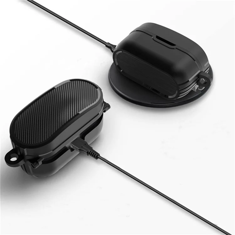 TPU Earphone Case for Sony WF-1000XM4 , Anti-scratch Bluetooth-compatible Earbud Protective Cover - Black