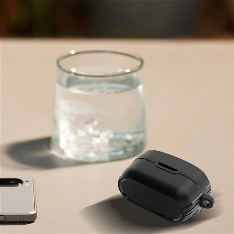TPU Earphone Case for Sony WF-1000XM4 , Anti-scratch Bluetooth-compatible Earbud Protective Cover - Black