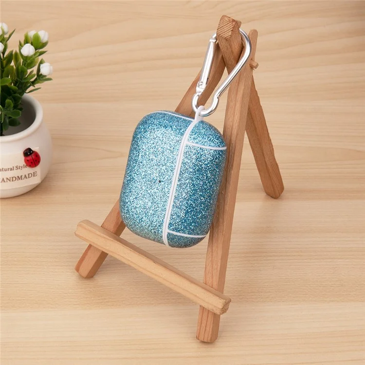 For AirPods Pro (Gen 2) (USB-C) / Pro 2 Charging Case Cover Bluetooth-compatible Earbuds Glitter PU+TPU Protective Case - Gold