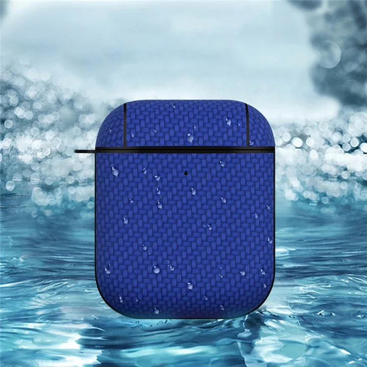 Estojo de fone de ouvido para Apple AirPods com Estojo de Carregamento (2016) / (2019) / AirPods com Estojo de Carregamento Sem Fio (2019) Capa de PC Revestida de Couro - Rosa