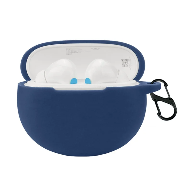 Silicone Protective Cover for Redmi Buds 4 Active Bluetooth-compatible Earphone Case with Anti-lost Buckle - Baby Blue