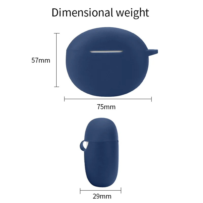 Silicone Protective Cover for Redmi Buds 4 Active Bluetooth-compatible Earphone Case with Anti-lost Buckle - Baby Blue