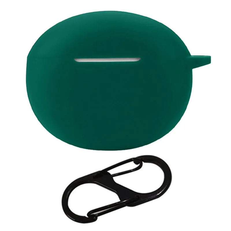 Custodia protettiva in silicone per Redmi Buds 4 Active, custodia per auricolari Bluetooth con fibbia anti-persa - Verde scuro