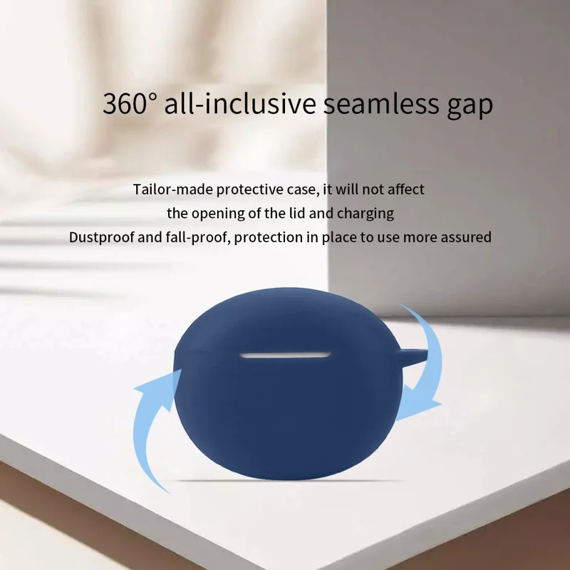 Custodia protettiva in silicone per Redmi Buds 4 Active, custodia per auricolari Bluetooth con fibbia anti-persa - Verde scuro