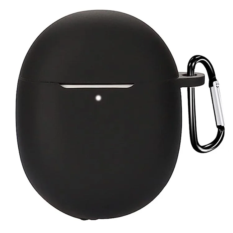 Silicone Earphones Case for Google Pixel Buds Pro Shockproof Portable Soft Cover with Keychain - Black