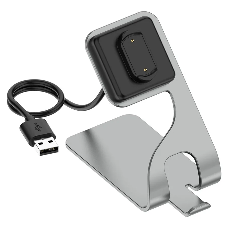 For Amazfit T-Rex Ultra A2142 Metal Watch Charger Magnetic Absorption Charging Dock with 1.5m USB Cable - Grey