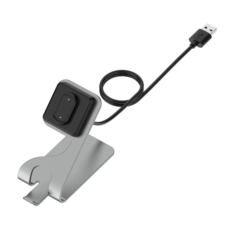 For Amazfit T-Rex Ultra A2142 Metal Watch Charger Magnetic Absorption Charging Dock with 1.5m USB Cable - Grey