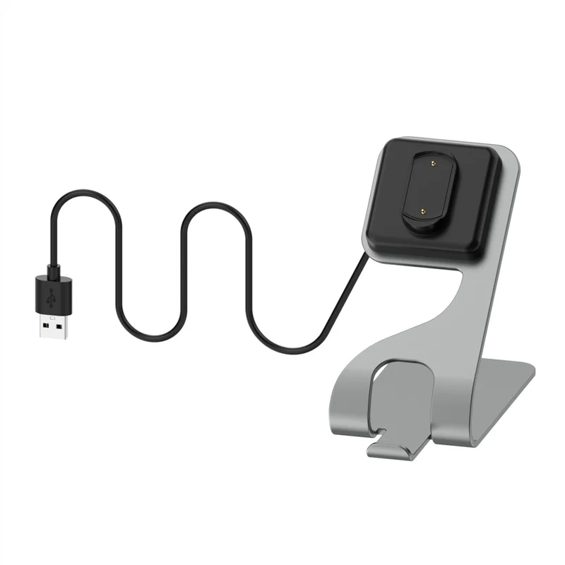For Amazfit T-Rex Ultra A2142 Metal Watch Charger Magnetic Absorption Charging Dock with 1.5m USB Cable - Grey