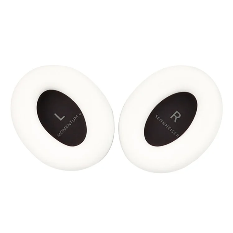 1 Paar für Sennheiser MOMENTUM 4 Wireless Bluetooth-Kopfhörer Ohrpolster Silikon Schutzhülle - Weiß