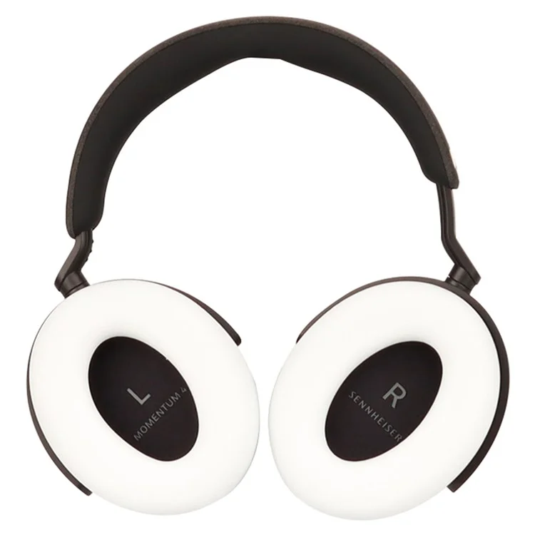 1 Paar für Sennheiser MOMENTUM 4 Wireless Bluetooth-Kopfhörer Ohrpolster Silikon Schutzhülle - Weiß