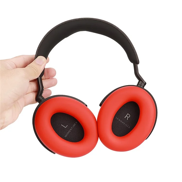 1 Paar für Sennheiser MOMENTUM 4 Wireless Bluetooth-Kopfhörer Ohrpolster Silikon Schutzhülle - Weiß