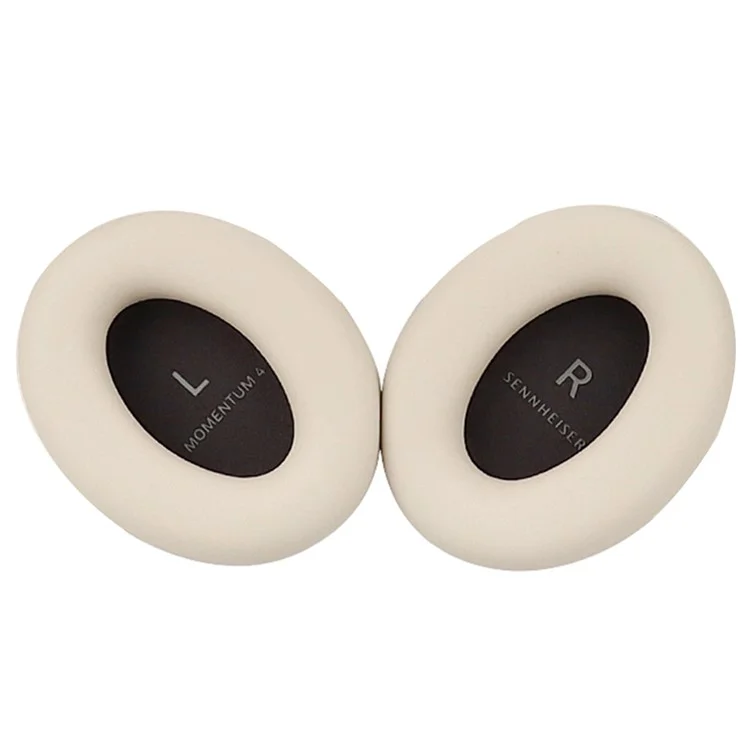 1 Pair For Sennheiser MOMENTUM 4 Wireless Bluetooth-compatible Headphone Earpad Silicone Protective Case - Beige