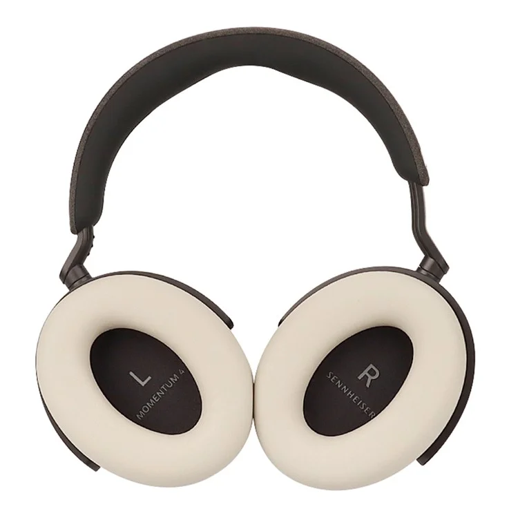1 Pair For Sennheiser MOMENTUM 4 Wireless Bluetooth-compatible Headphone Earpad Silicone Protective Case - Beige