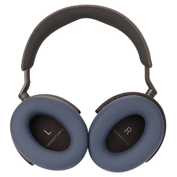 1 Pair For Sennheiser MOMENTUM 4 Wireless Bluetooth-compatible Headphone Earpad Silicone Protective Case - Dark Blue