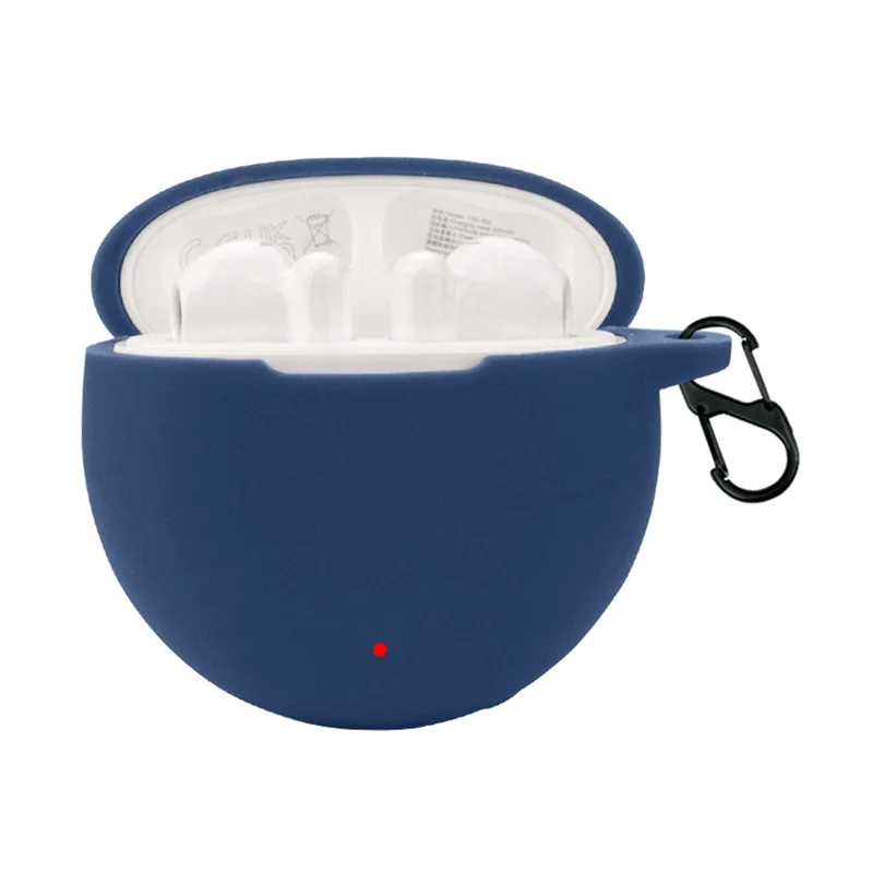 For Honor Earbuds X5 TWS Headset Silicone Case Dustproof Wireless Headphone Cover Sleeve with Hanging Buckle - White