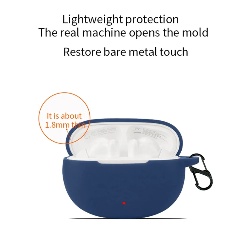 For Honor LCHSE X5s Wireless Headphone Silicone Sleeve Drop Protection Cover Case with Hanging Buckle - Black