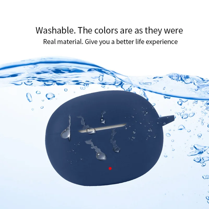 For Honor LCHSE X5s Wireless Headphone Silicone Sleeve Drop Protection Cover Case with Hanging Buckle - Black