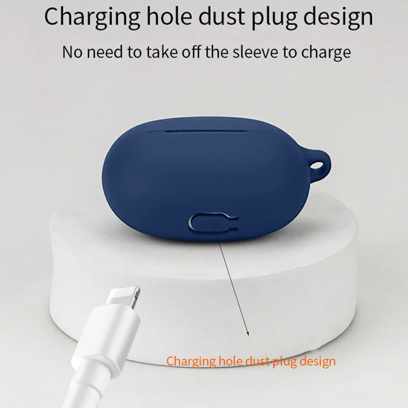 For Honor LCHSE X5s Wireless Headphone Silicone Sleeve Drop Protection Cover Case with Hanging Buckle - Black