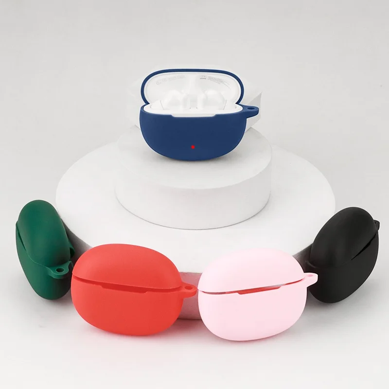 For Honor LCHSE X5s Wireless Headphone Silicone Sleeve Drop Protection Cover Case with Hanging Buckle - Black