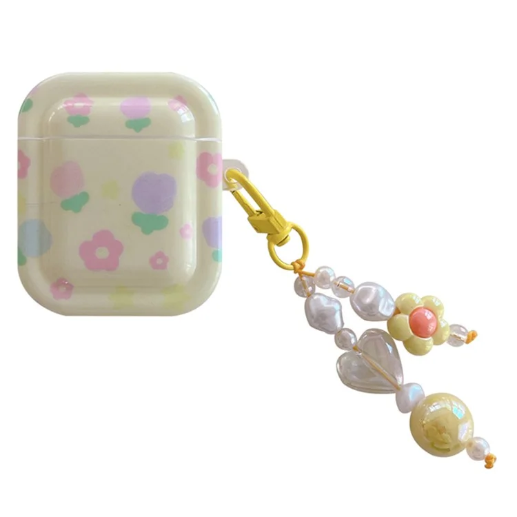 Capa TPU para AirPods com Estojo de Carregamento (2016) / (2019) / AirPods com Estojo de Carregamento sem Fio (2019) Capa de Fone de Ouvido com Pingente