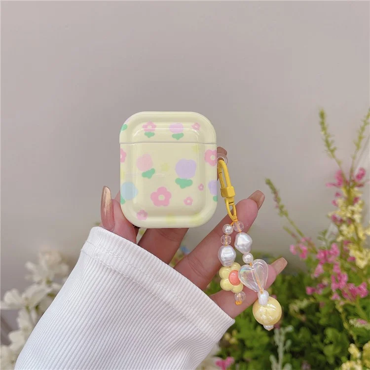 Capa TPU para AirPods com Estojo de Carregamento (2016) / (2019) / AirPods com Estojo de Carregamento sem Fio (2019) Capa de Fone de Ouvido com Pingente