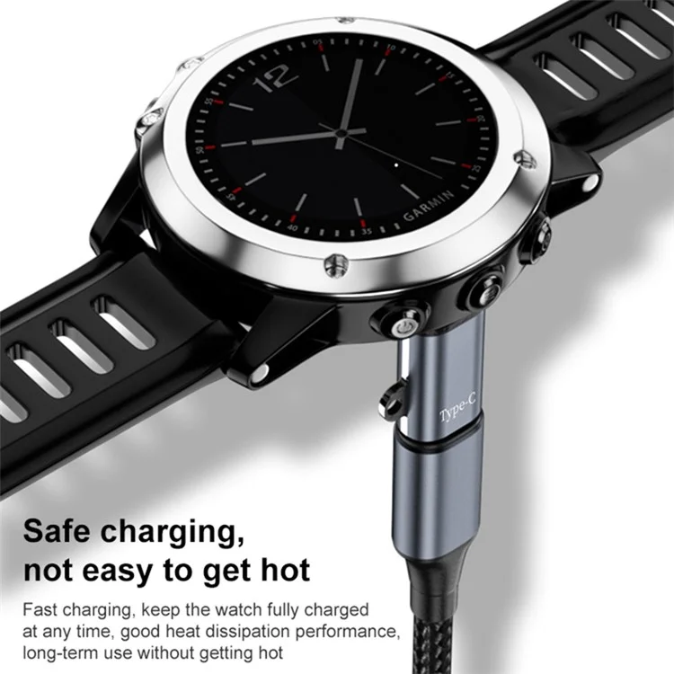 Convertidor de Carga de Reloj de Tipo c Directo Para el Adaptador de Conector de Carga Garmin Smartwatch