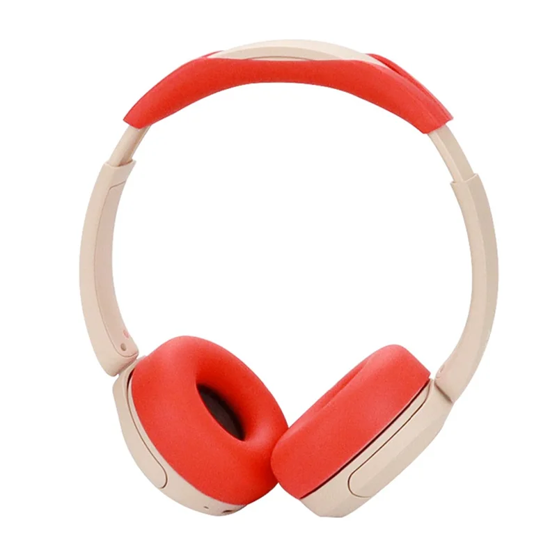 1 Pair Soft Silicone Earmuff for Sony WH-CH520 Cushion Replacement with Headband Cover - Red