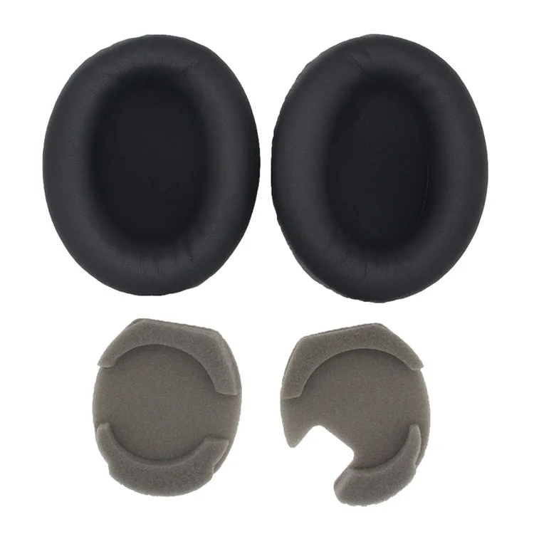 1 Paire de remplacement d'oreillettes pour le casque Sony WH-1000XM4 Coussinets d'oreille en silicone avec un levier - Noir