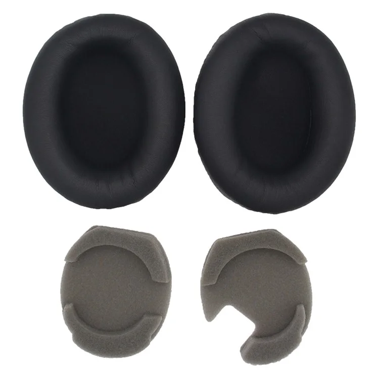 1 Paire de remplacement d'oreillettes pour le casque Sony WH-1000XM4 Coussinets d'oreille en silicone avec un levier - Noir