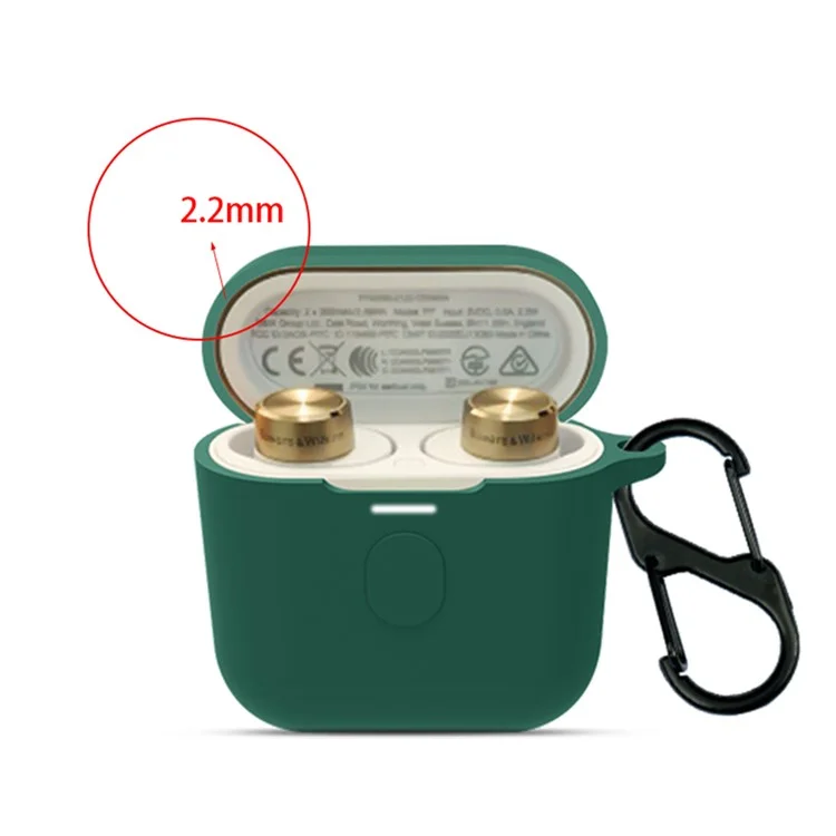 Protection Cover for Bowers & Wilkins PI7 , Headset Silicone Case Wireless Headphone Sleeve with Buckle - Blackish Green