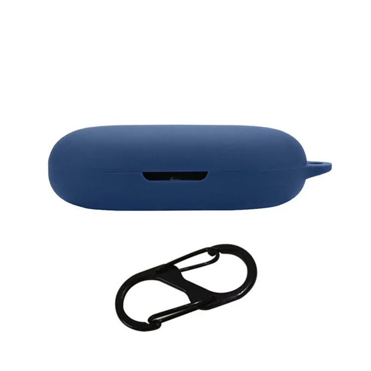 Capa de Proteção para 1MORE S30 Fone de Ouvido Bluetooth, Capa de Silicone para Headset sem Fio com Fivela - Azul Escuro