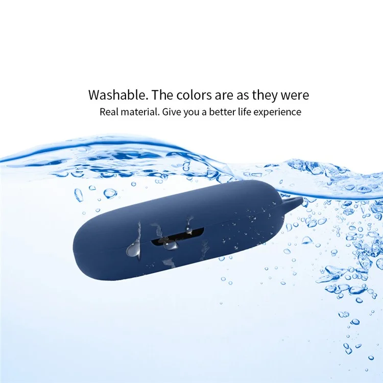 Capa de Proteção para 1MORE S30 Fone de Ouvido Bluetooth, Capa de Silicone para Headset sem Fio com Fivela - Azul Escuro