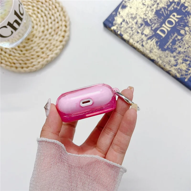 For Apple AirPods 3 Shockproof Epoxy PC Case Anti-Drop Bluetooth-compatible Earbuds Cover with Ring Buckle - Green
