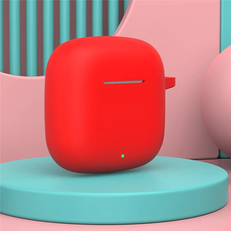 Para Huawei FreeBuds SE 2 Charging Bin Sleeve Bluetooth Earphone Silicone Case Headphone Cover with Buckle - Vermelho