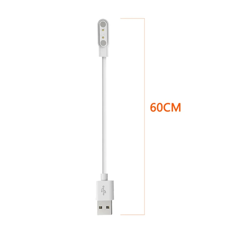 For Imilab W02 Smart Watch Charger Magnetic Watch USB Charging Cable Cord - White