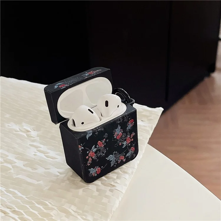 Étui pour écouteurs Apple AirPods avec boîtier de charge (2016) / (2019) / AirPods avec boîtier de charge sans fil (2019) Housse en cuir+TPU pour écouteurs