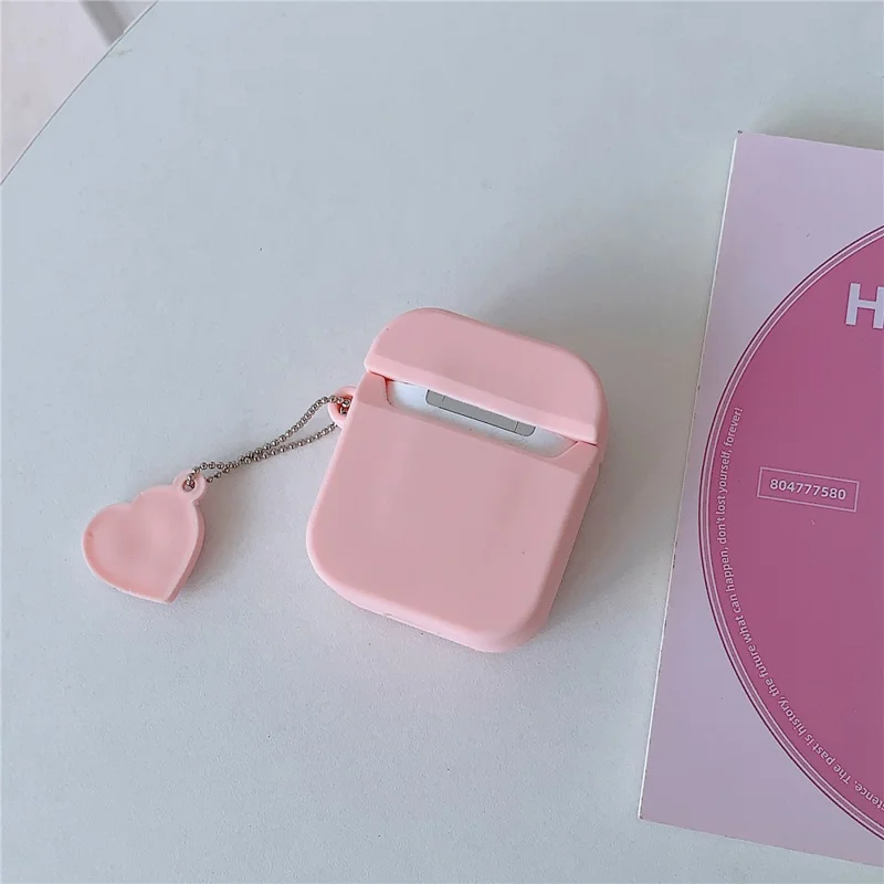 Silicone Case for Apple AirPods with Charging Case (2016) / (2019) / AirPods with Wireless Charging Case (2019) Earphone Cover with Pendant