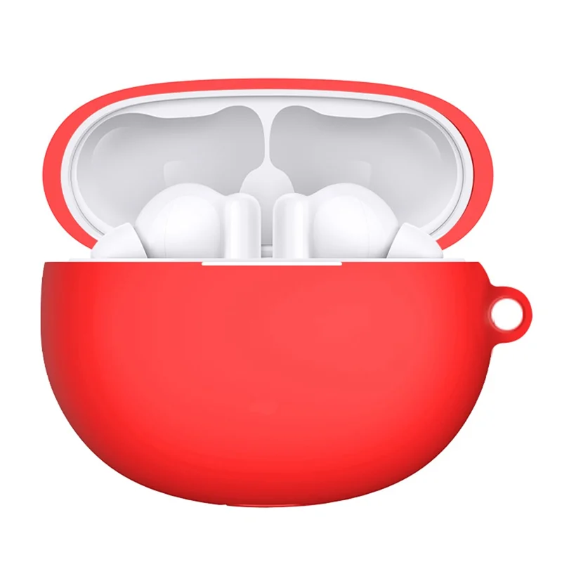 Earbud Silicone Case for Xiaomi Redmi Buds 4 Active Bluetooth-compatible Earphone Protective Cover with Buckle - White