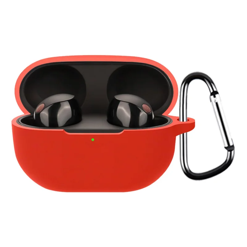 Silikonfodral med hake till Bluetooth-öronsnäckor till Sony WF-1000XM5 – Röd