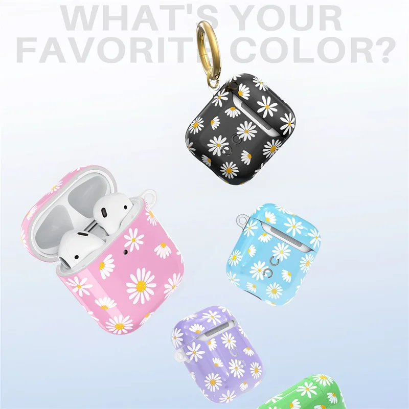 AHASTYLE PT-LC142-A-DY Capa TPU para AirPods com Estojo de Carregamento Sem Fios (2019) / AirPods com Estojo de Carregamento (2019) / (2016) Capa Dividida - Rosa